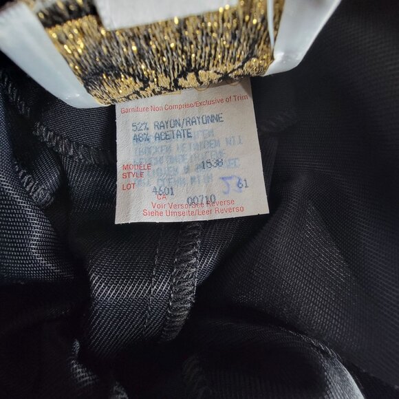 Vintage Joseph Ribkoff Womens Black Cap Sleeve Dress 8 Back Cutout New $210 - Picture 5 of 10